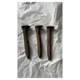 Hand-Forged Railroad Spikes Set of 3 - Retail: $25