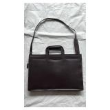 Classic Black Leather Business Portfolio Bag - Retail: $45