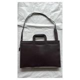 Classic Black Leather Business Portfolio Bag - Retail: $45