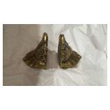 Pair of Vintage Brass Swan Bookends – Elegant Decorative Home Accents- Retail: $45