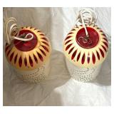 Mid-Century Perforated Pendant Light Pair - Retail: $85