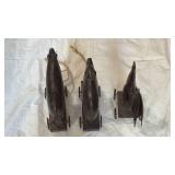 Set of 3 Metal Farm Animal Figurines – Pig, Cow & Chicken Rustic Décor- Retail: $30