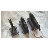 Set of 3 Metal Farm Animal Figurines – Pig, Cow & Chicken Rustic Décor- Retail: $30
