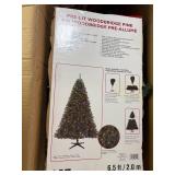 6ft Pre-Lit Artificial Christmas Tree with Multi-Color Lights - Retail: $49