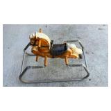 Vintage Spring Rocking Horse Ride-On Toy – Classic Metal Frame - Retail: $45