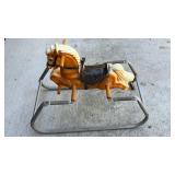 Vintage Spring Rocking Horse Ride-On Toy – Classic Metal Frame - Retail: $45