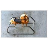 Vintage Spring Rocking Horse Ride-On Toy – Classic Metal Frame - Retail: $45