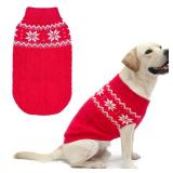 SCIROKKO Warm Winter Pink Dog Sweater - Cold Weather Pet Clothes for Small Medium Large Dogs Indoor Outdoor, Soft Classic Knit Puppy Apparel Coat, Red, L - Retail: $20
