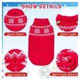 SCIROKKO Warm Winter Pink Dog Sweater - Cold Weather Pet Clothes for Small Medium Large Dogs Indoor Outdoor, Soft Classic Knit Puppy Apparel Coat, Red, L - Retail: $20