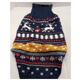PUPTECK Christmas Dog Sweaters for Cold Weather, Soft Outfit Warm Winter Coat Knitted Dog Clothes for Small Medium Large Doggies Puppy Indoor Outdoor Walking, Colorful Design, Classic size large