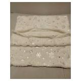 (UNUSED) MIULEE Set of 2 Christmas Decorative Throw Pillow Covers Soft Faux Fur Winter Pillow Covers with Silver Snowflake Glitter Holiday Festival Pillowcases for Couch Sofa Bed, 18Ã18inch, Ivory 
