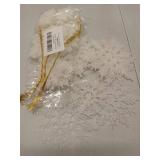 (UNUSED) 46Pcs Plastic Snowflake Ornament Christmas Glitter Snowflake Hanging Christmas Tree Decorations with Silver Rope for Winter Decorations Tree Window Door Accessories (White)