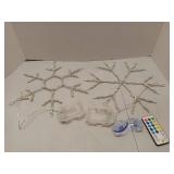 (UNUSED) Remote Controlled LED Snowflake String Lights