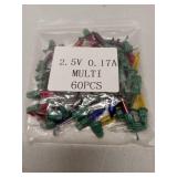 (UNUSED) 2.5V 0.17A Multi-Color LED Bulb Set - 60 Pieces