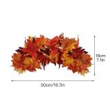 (UNUSED) belupai 67in Artificial Maple Leaves Swag, Autumn Maple Leaves Garland Front Door Maple Leaf Wreath,Fall Orange Leaves Floral Swag for Thanksgiving Christmas Halloween Wall - Set of 2