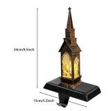 (UNUSED) Guojanfon 2Pack Black Christmas Stocking Holders with Xmas Night Lights -Santa & Elk Designs (Santa+Elk)