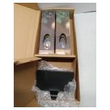 (UNUSED) Guojanfon 2Pack Black Christmas Stocking Holders with Xmas Night Lights -Santa & Elk Designs (Santa+Elk)