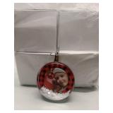 Shappy 5 Pcs Round Snow Globe Photo Ornament Clear Plastic Floating Snowflake Picture Frame Christmas Hanging Photo Case DIY Picture Frame Ornament for Home Decoration (Classic Style)  ONE OF THE 5 SO