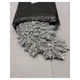 (UNUSED) 36pcs Snowflakes Christmas Tree Decorations - Silver Snowflake Ornaments Glitter Plastic Snow Flakes Ornaments for Winter Wonderland Christmas Tree, 4 inch