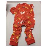 FYAWME Christmas Dog Pajamas for Small Medium Dogs Girl Boy, Dog Onesie Cold Weather Outfit, Snowflake Reindeer Pattern, Pet Cat Holiday Pajamas Fleece Inside. Large Red.