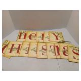 (UNUSED) Merry Christmas Banner Retro Christmas Garland Letter Bunting Office Christmas Decorations for Home and Christmas Party Supplies