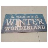 FACTORY SEALED - Christmas Door Sign Decor, Walk in a Winter Wonderland, Winter Seasonal Christmas Wall Art Hanging Wooden Sign Merry Xmas Holiday Decorations for Home Outside Indoor