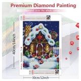 FACTORY SEALED - Huacan Diamond Painting Kits AB Christmas Diamond Art Kit 5D Full Square Drill Winter Snow House Candy Pattern Diamond Ornaments Home Decor Handicraft Gift 11.81 * 15.74in