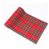 (UNUSED) COTTON CRAFT Christmas Table Runner - Xmas Tartan Plaid Festive Tablerunner - Pure Cotton Gingham Buffalo Check Reusable Decorative Holiday Party Celebration Table DÃ©cor â 13x72 Inch 