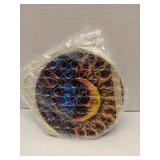 (UNUSED) Christmas Ornament - Sun and Moon Decor Round Ceramic - Sun and Moon Hanging Ornament - Christmas Tree Decor - Ornaments for Christmas Tree - Sun and Moon Gifts