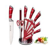 Kitchen Knife Stand, Holds 9 Knives Red Kitchen Knife Acrylic Block (Red) - Retail: $28