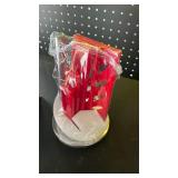 Kitchen Knife Stand, Holds 9 Knives Red Kitchen Knife Acrylic Block (Red) - Retail: $28