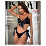 RSLOVE Women Sexy Lingerie Set Satin Bow Tie 2 Piece Bra and Panty Sets Black S - Retail: $28