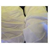 HolidayIdeas Fitted Table Covers for 6 Foot Tables - 72 x 30 Inch - 2 Pack Rectangle Table Clothes Versatile Fabric Table Cover for Folding Table, Parties, Holiday Dinner, Trade Show (White) - Retail: