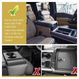 X-TKER Center Console Organizer Insert Tray Compatible with 2023 2024 Ford F250 F350 F450 F550 Super Duty Accessories, Armrest Storage Box Secondary Compartment (Full Console wBucket Seats ONLY) - Ret