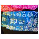 Sweetude 24 Pcs Cute Cartoon Hibiscus Hawaii Party Favor Bags Pink Blue Non-woven Goodie Candy Gift Bags with Handles for Hawaiian Summer Tropical Luau Birthday Party Baby Shower Supplies - Retail: $2