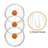 2 Pack Pot Lid Organizer Rack, 6-Tier Pot Lids Holder for Cabinet DoorWall, No Drilling Adhesive WallDoor Mounted Rustproof Pot and Pan Cover for Kitchen Storage, White - Retail: $22