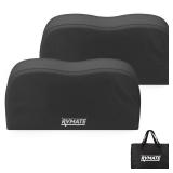 RVMATE RV Tire Covers, Dual Axle Wheel Cover (2 Pack) Fits 30ftft-33ftft Diameter Tires, Waterproof Anti-UV 600D Oxford Black Covers Accessories for RVTruckTrailer - Retail: $40