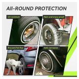 RVMATE RV Tire Covers, Dual Axle Wheel Cover (2 Pack) Fits 30ftft-33ftft Diameter Tires, Waterproof Anti-UV 600D Oxford Black Covers Accessories for RVTruckTrailer - Retail: $40