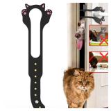 Elilier Cat Door Latch Holder,?8 Adjustable Sizes? Stronger Flex Cat Door Stopper, Keep Door Open 1.5\ to 8\in, Letfts Cats in and Keeps Dogs Out of Litter and Food, No Tool Required and No Wall Damag