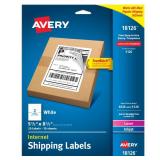 Avery Half-Sheet Printable Shipping Labels, 5.5\ x 8.5\in Customizable Stickers, White, 20 Blank Mailing Labels, Great for Mailing, Shipping, Organizing, and More (18126) - Retail: $5in