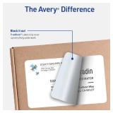 Avery Half-Sheet Printable Shipping Labels, 5.5\ x 8.5\in Customizable Stickers, White, 20 Blank Mailing Labels, Great for Mailing, Shipping, Organizing, and More (18126) - Retail: $5in
