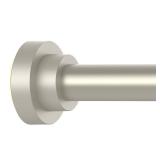 Thestoa Brushed Nickel Shower Curtain Rod Adjustable 43-66 inch, 1\Diameter Spring Tension Curtain Rod No Drill, Anti-Rust Non-Slip Shower Rod for Bathroom Tension Rod - Retail: $17in