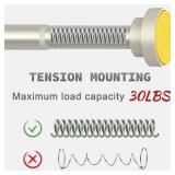 Thestoa Brushed Nickel Shower Curtain Rod Adjustable 43-66 inch, 1\Diameter Spring Tension Curtain Rod No Drill, Anti-Rust Non-Slip Shower Rod for Bathroom Tension Rod - Retail: $17in