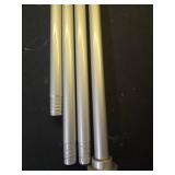 Thestoa Brushed Nickel Shower Curtain Rod Adjustable 43-66 inch, 1\Diameter Spring Tension Curtain Rod No Drill, Anti-Rust Non-Slip Shower Rod for Bathroom Tension Rod - Retail: $17in