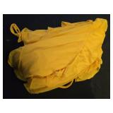 HOCILLE Womenfts Sexy V Neck Backless Bodycon Spaghetti Strap Elegant Ruffle Maxi Cocktail Party Dresses, X-Small, Yellow - Retail: $48