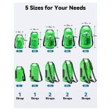 HEETA Dry Bag Waterproof for Women Men, Roll Top Lightweight Dry Storage Bag Backpack with Phone Case for Travel Swimming Boating Kayaking Paddle Board Camping Beach Accessories (Green, 5L) - Retail: 