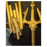 Tellingyou 6 Pcs Halloween Poseidon Costume Set Merman Sea Costume Neptune God of the Sea Cosplay for Men Adults(L) NO BEARD OR BRACELETS - Retail: $53