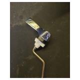Hibbent Universal Metal Side Mount Toilet Handle Replacement Kit, Brass Toilet Flush Tank Lever with Stainless Steel Flapper Chains for Most Toilets, Chrome Finish - Retail: $10