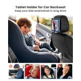 WONNIE Tablet Holder for Car, Upgraded iPad Holder for Car Mount Headrest, iPad Mount Back Seat for Kids with Anti-Slip Strap, Silicone Holding NetFits All 7-12.9ftft Tablets - Retail: $9