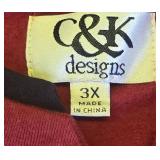 CandK Designs Pink Cardigan with Bird Embroidery 3X - Retail: $25